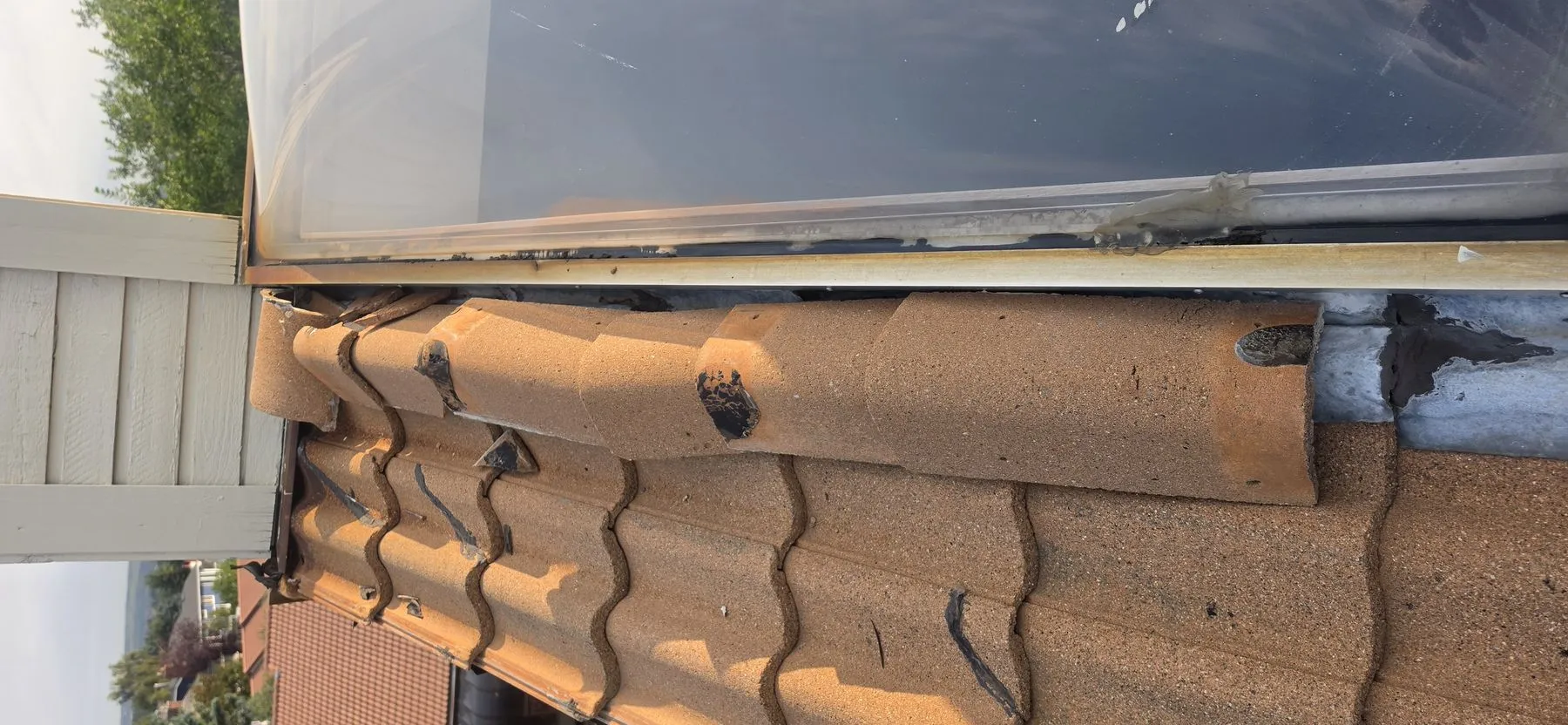 Existing roof detail in Strathcona Calgary