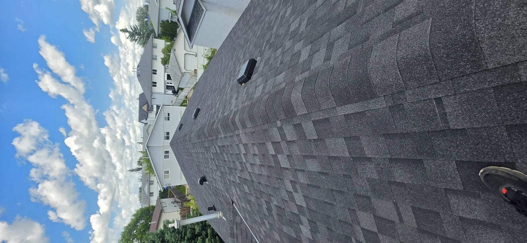 Completed roof after a full replacement in Strathmore