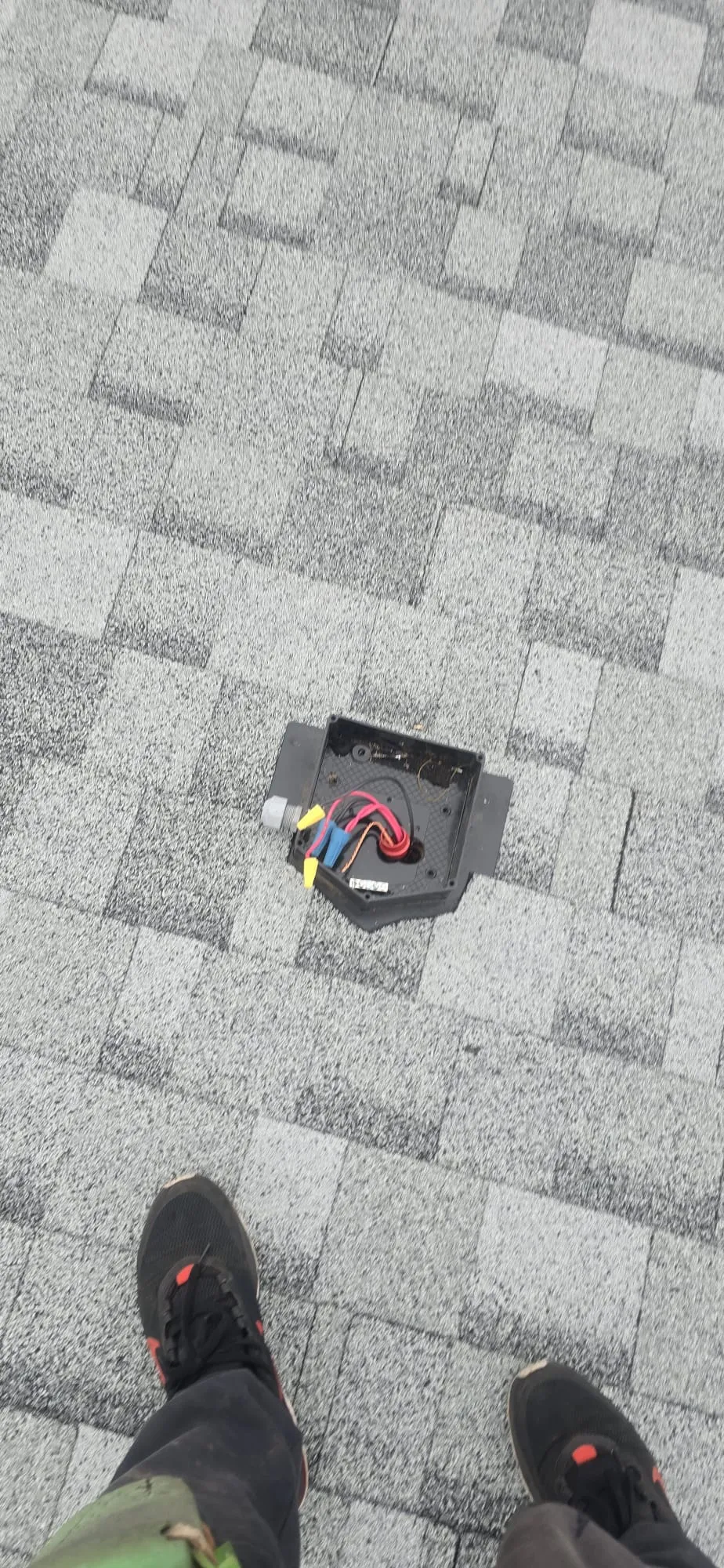 Attic fan vent wiring replacement in Calgary